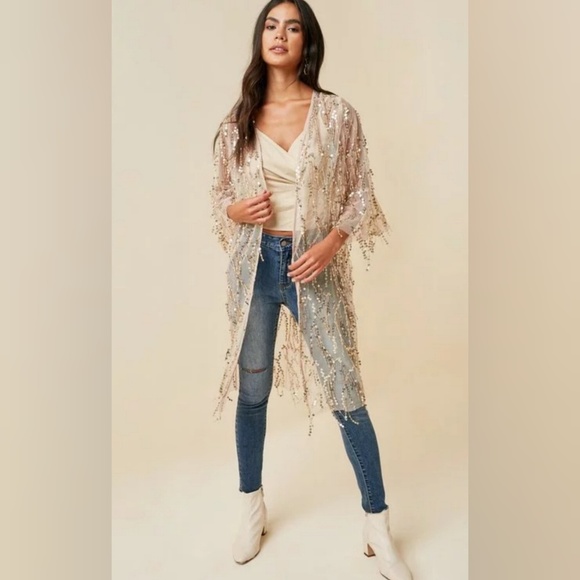 Last one! Open Kimono Champagne - Picture 3 of 7